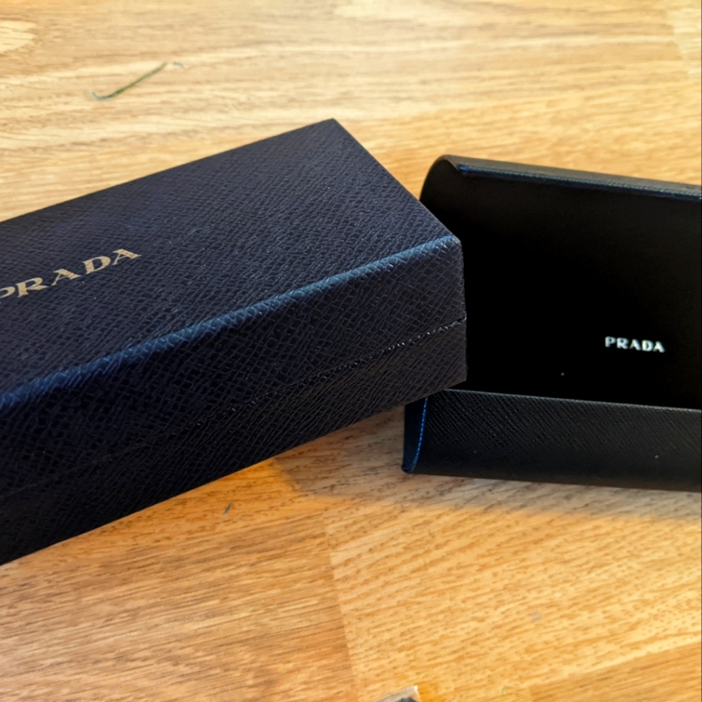 Prada - Eyeglass case, branded box & new cleaning cloth (wrapped)